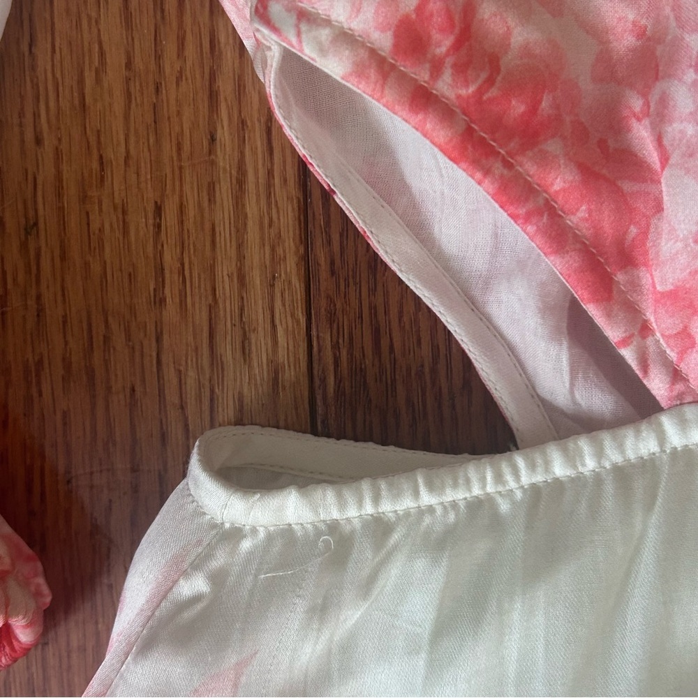 Anthro x Bhanuni by Jyoti Cherry Blossom Mini Dress S Floral Ruffle Cutout Boho - Picture 9 of 16